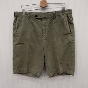 Brooks Brothers Men's W38 Green 100% Cotton Casual Bermuda Shorts